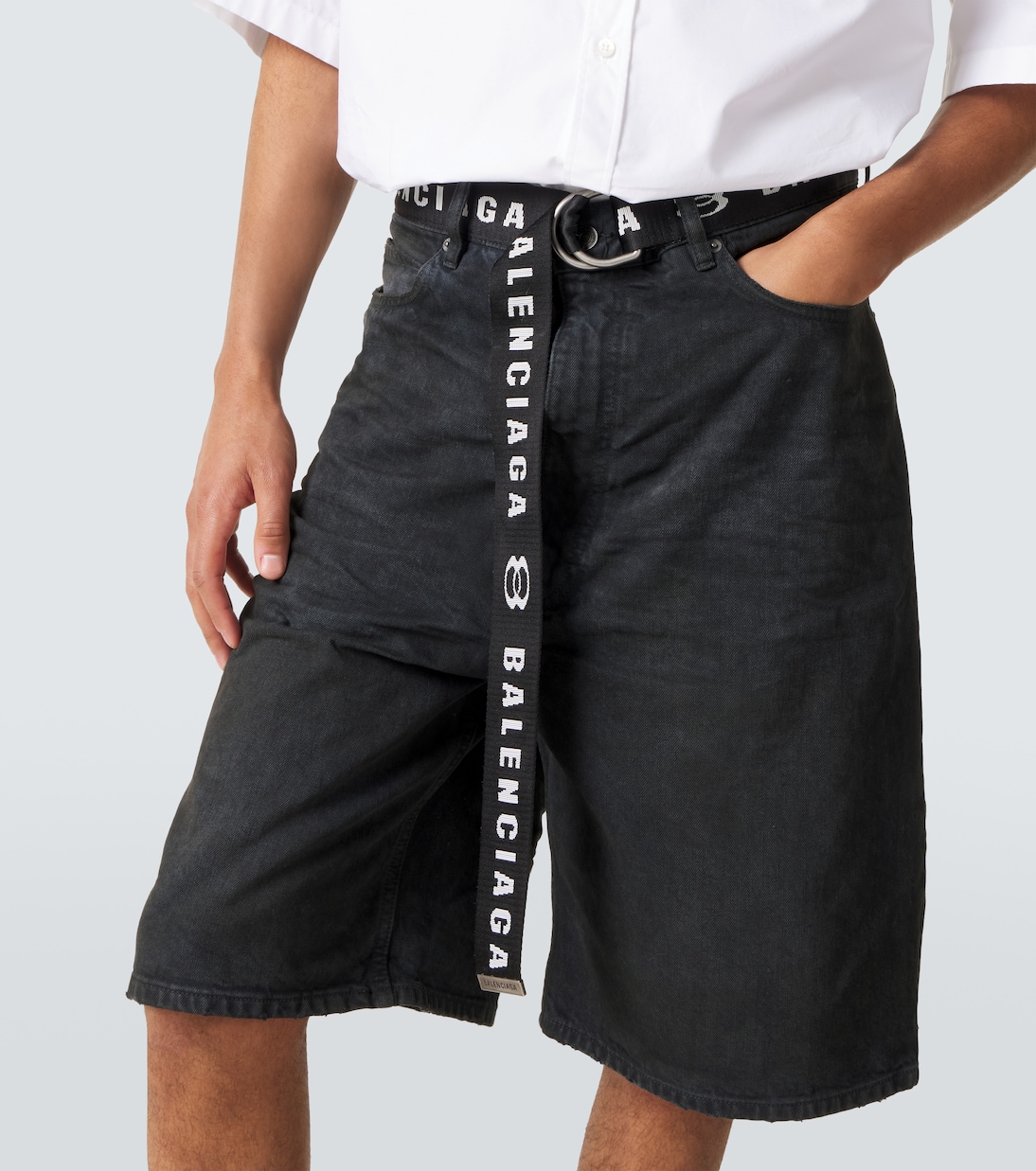 Bermudas Unity de denim con cinturón | Balenciaga