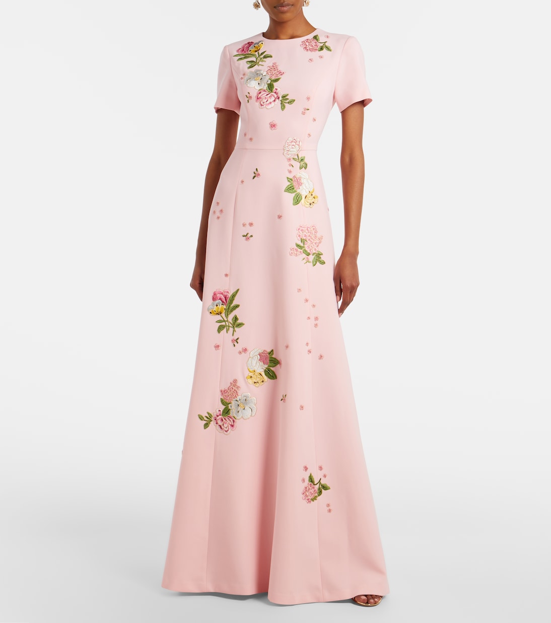 Floral embroidered crêpe gown | Carolina Herrera