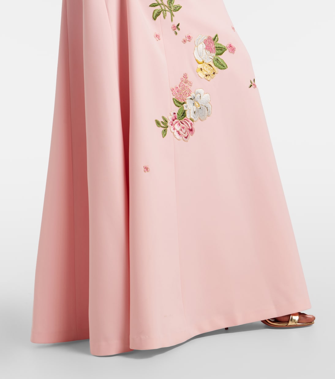 Floral embroidered crêpe gown | Carolina Herrera