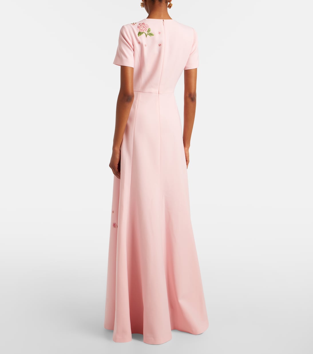 Floral embroidered crêpe gown | Carolina Herrera