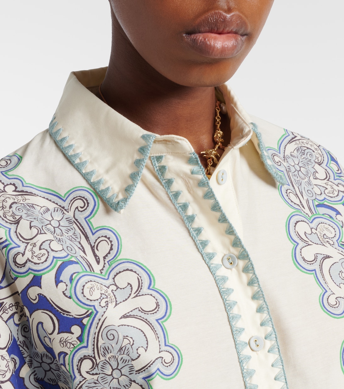 Printed cotton and silk shirt | Alémais