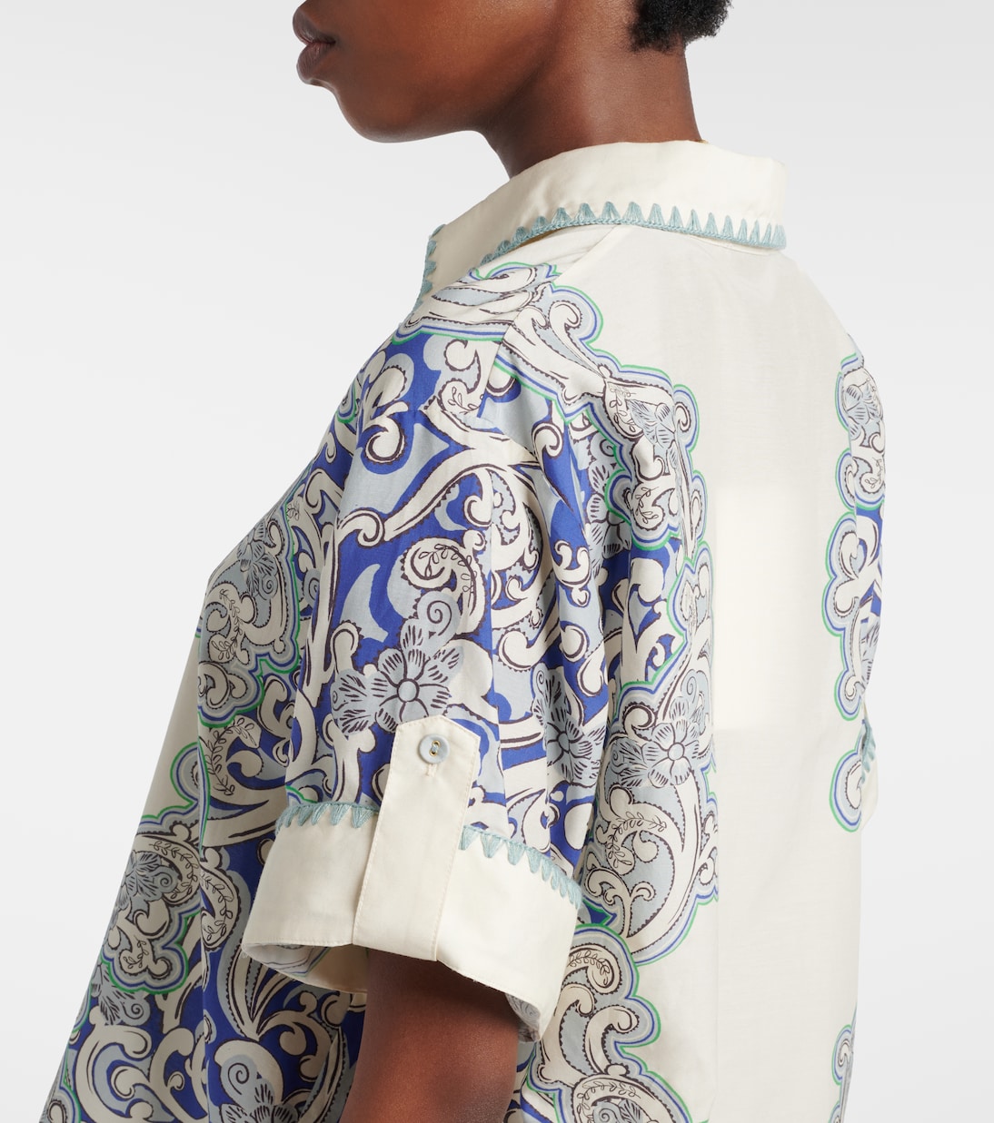 Printed cotton and silk shirt | Alémais