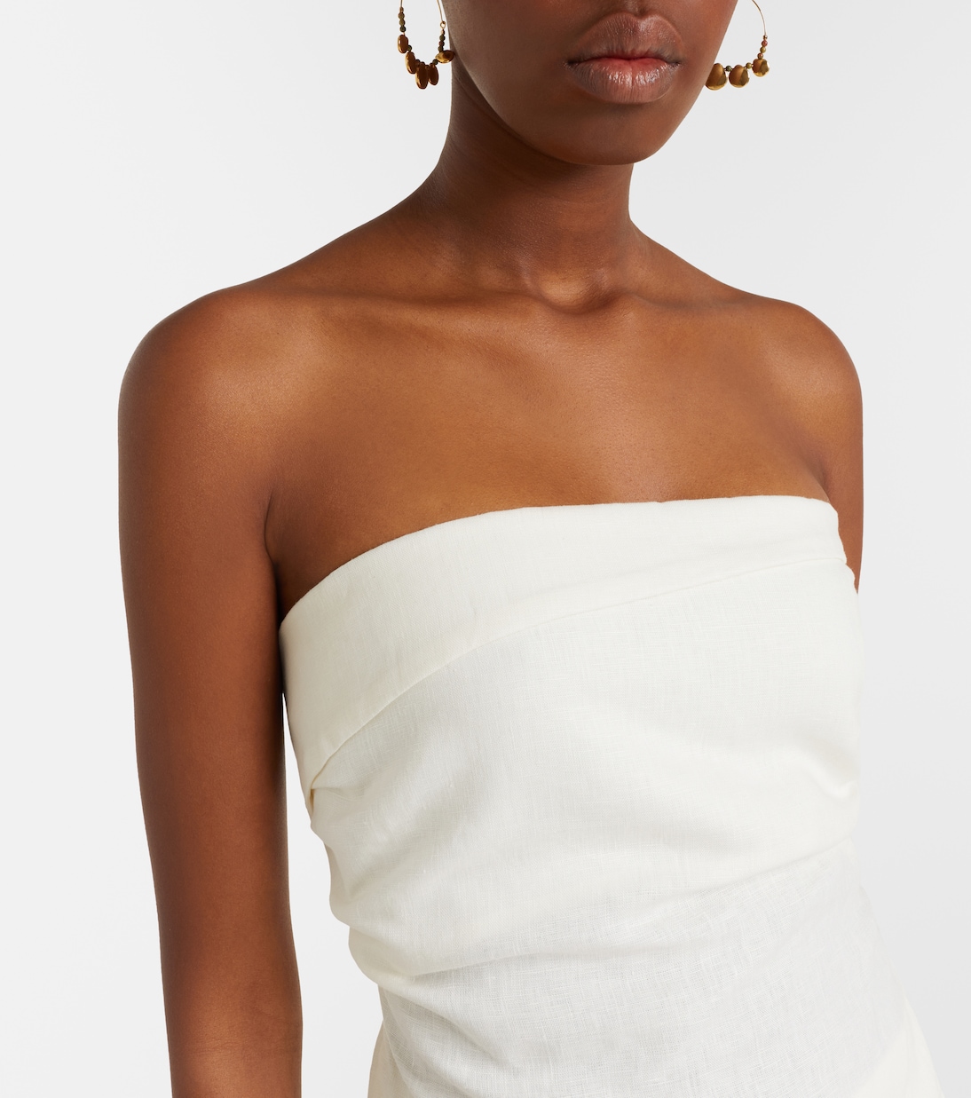 Boe 스트랩리스 리넨 탑 | Faithfull