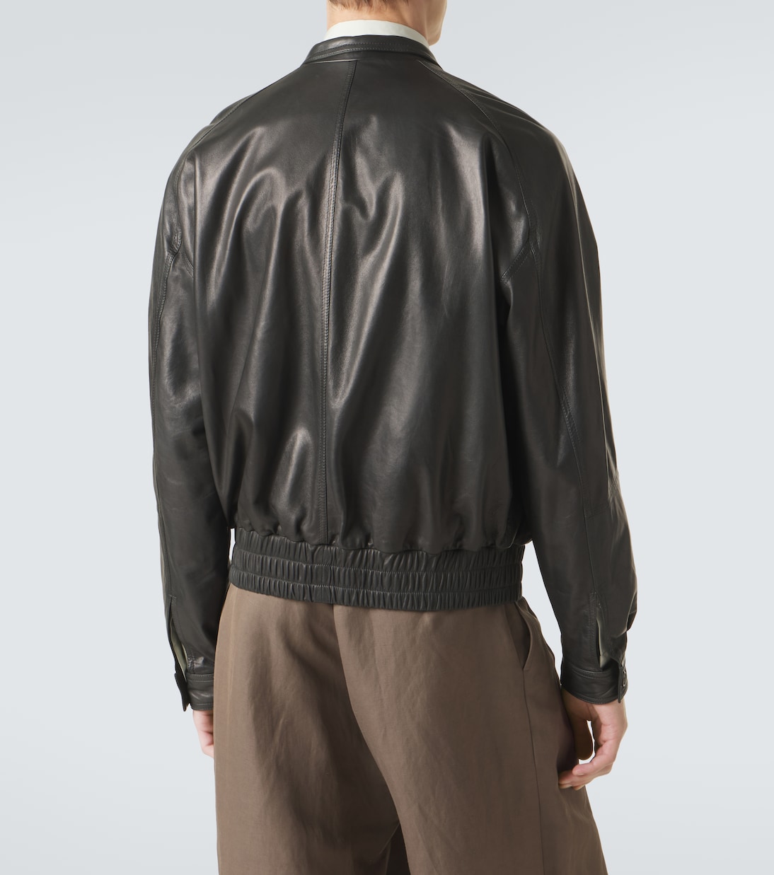 Leather bomber jacket | Giorgio Armani