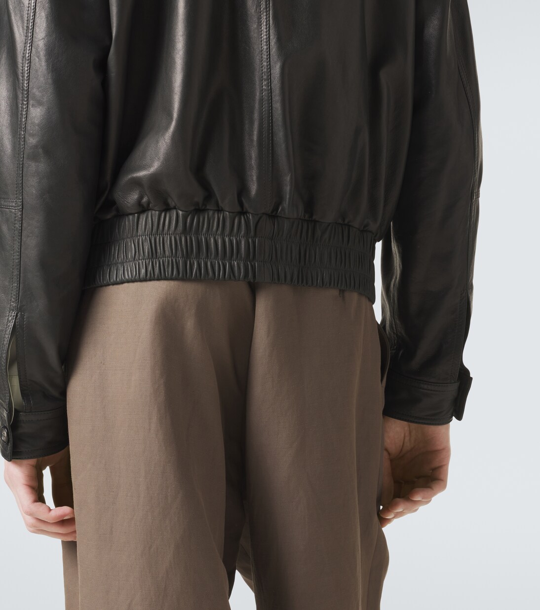 Leather bomber jacket | Giorgio Armani