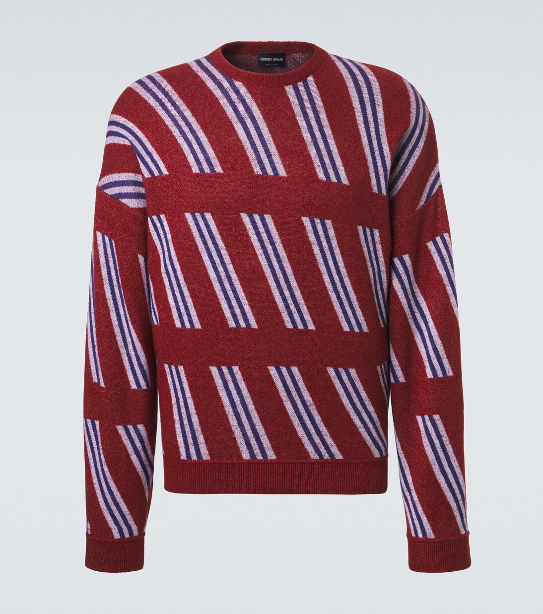 Striped wool, cashmere, and silk sweater | Giorgio Armani