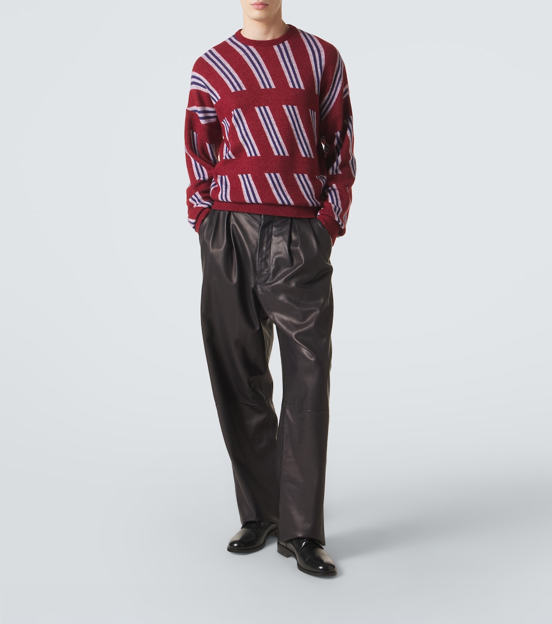 Striped wool, cashmere, and silk sweater | Giorgio Armani