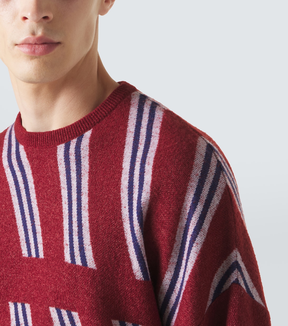 Striped wool, cashmere, and silk sweater | Giorgio Armani