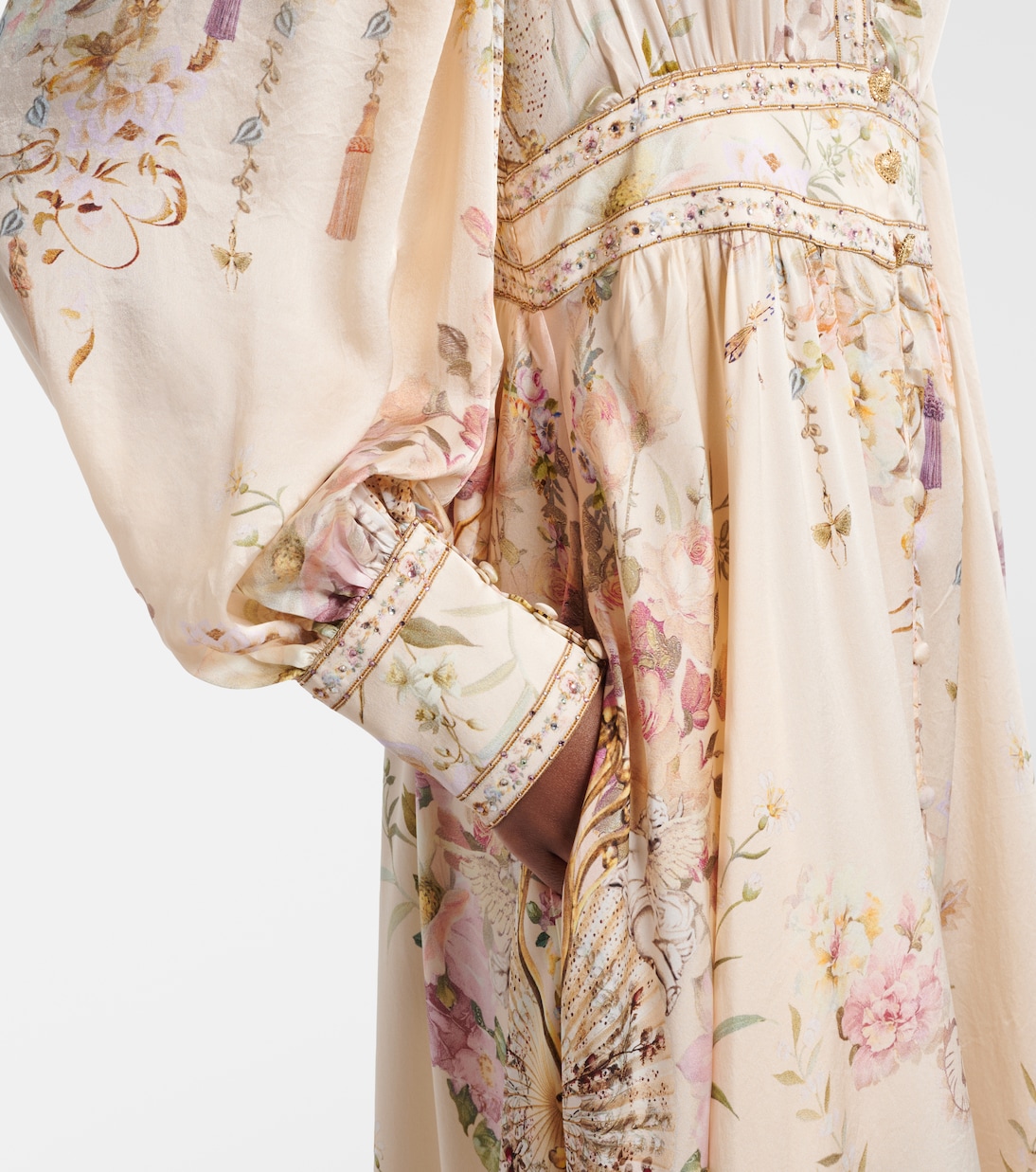 Embellished printed silk maxi dress | Camilla