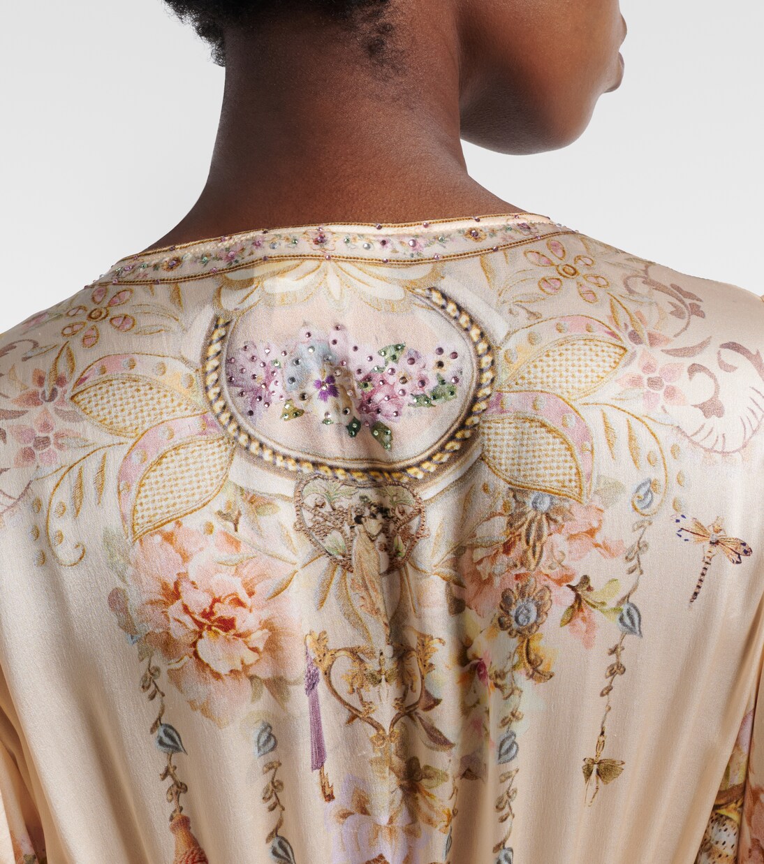 Embellished printed silk maxi dress | Camilla