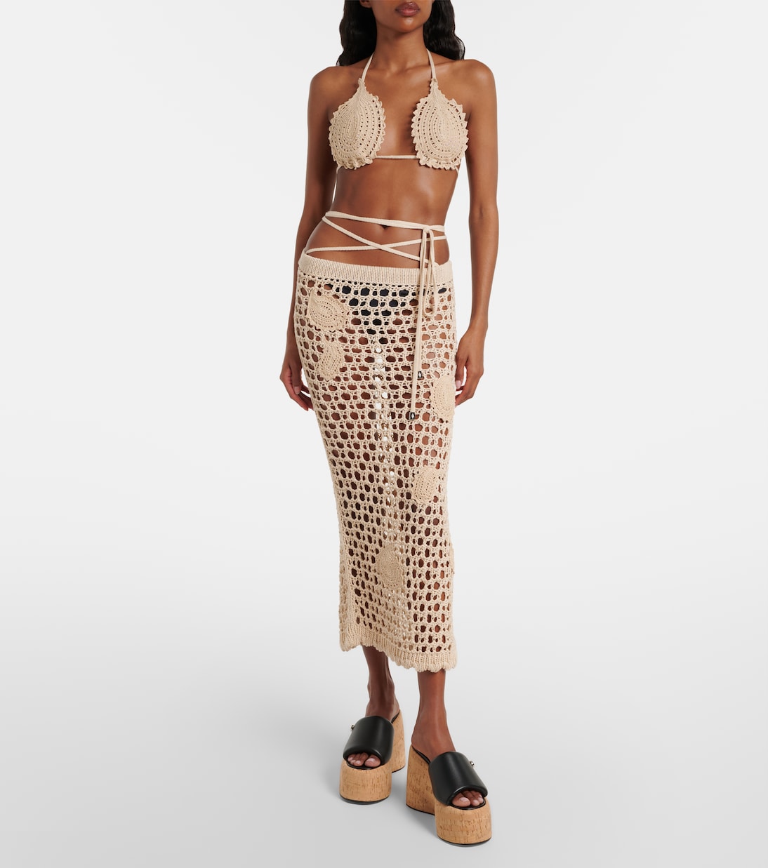 Open-knit cotton beach cover-up | The Attico