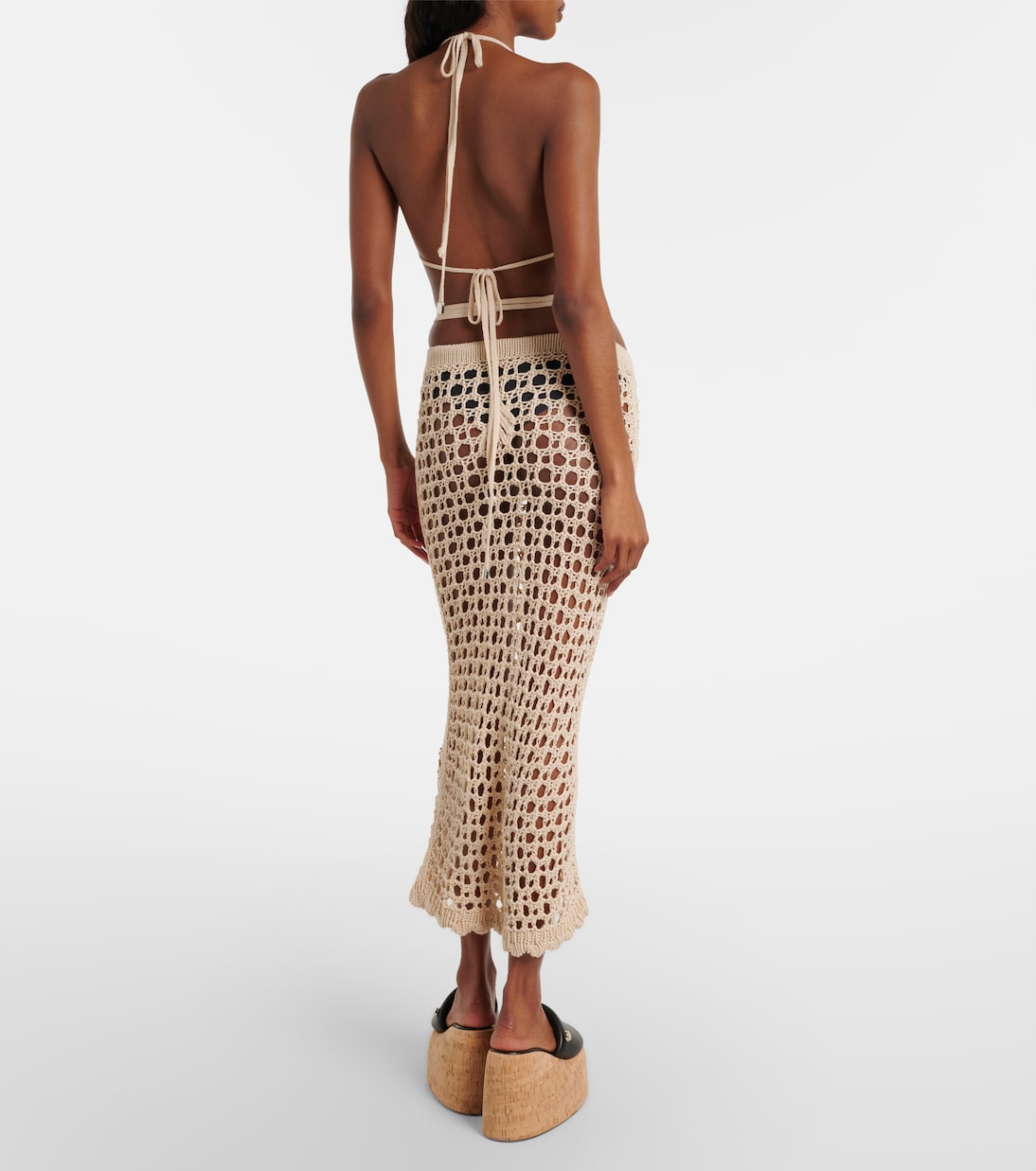 Open-knit cotton beach cover-up | The Attico