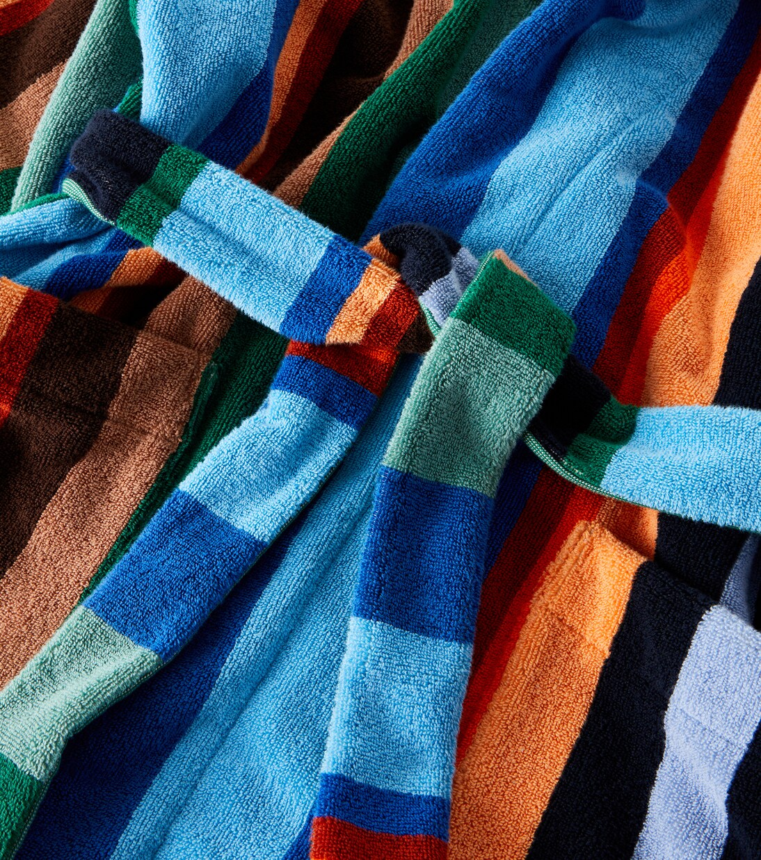 Striped cotton terry bathrobe | Versace Home