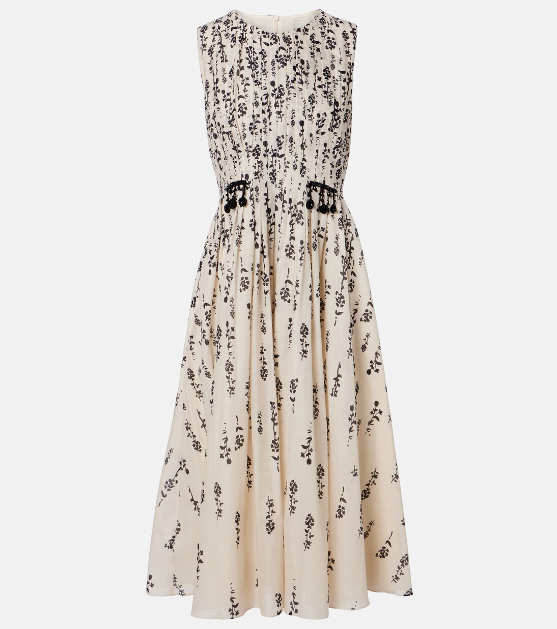 Embellished floral cotton voile midi dress | 'S Max Mara