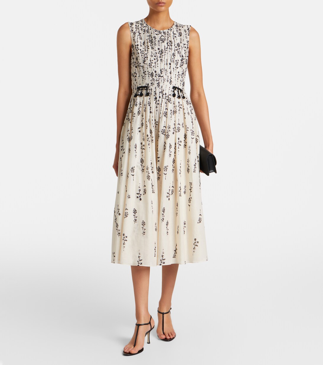 Embellished floral cotton voile midi dress | 'S Max Mara
