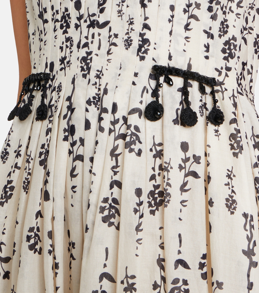 Embellished floral cotton voile midi dress | 'S Max Mara