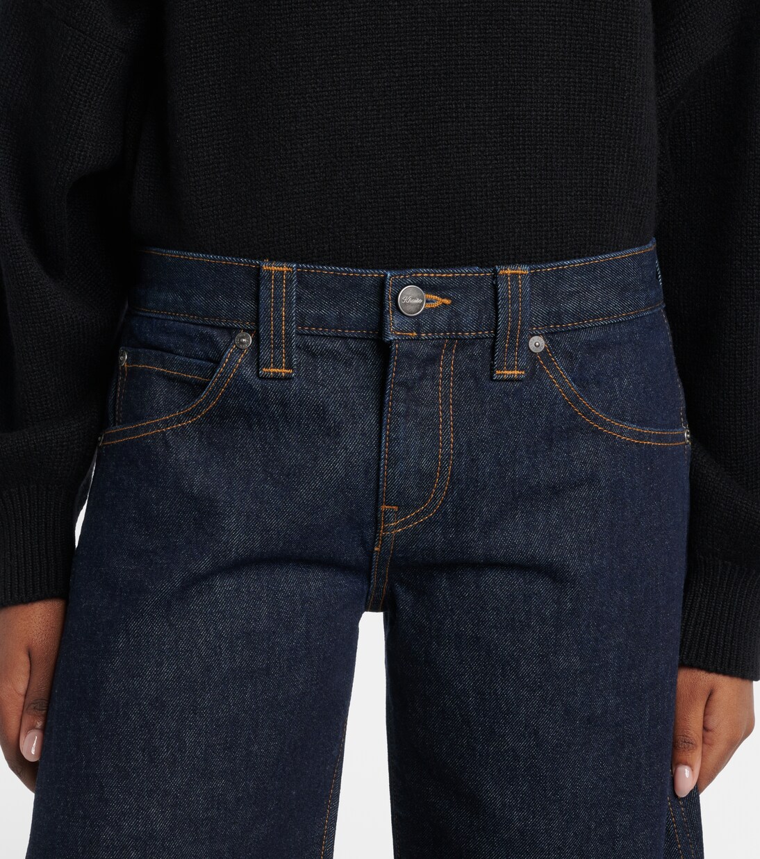 Kinga denim Bermuda shorts | Khaite