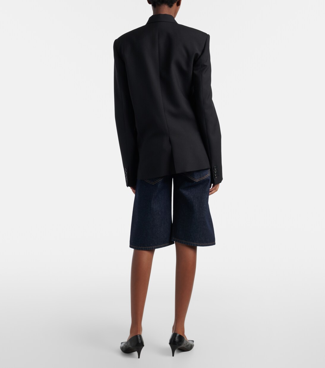 Kinga denim Bermuda shorts | Khaite