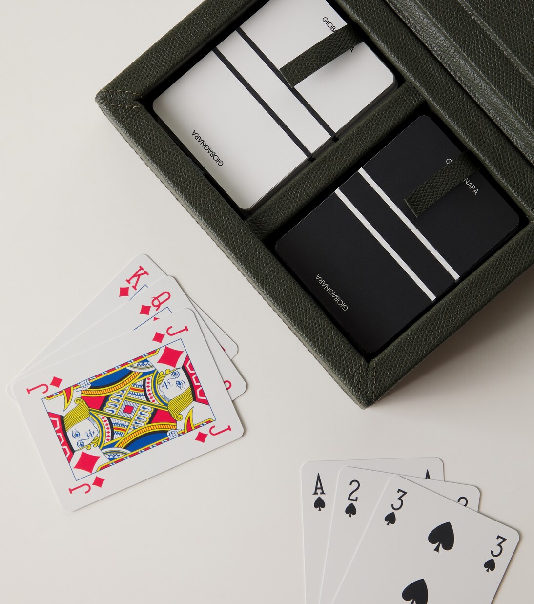 Parma leather playing cards holder  | Giobagnara