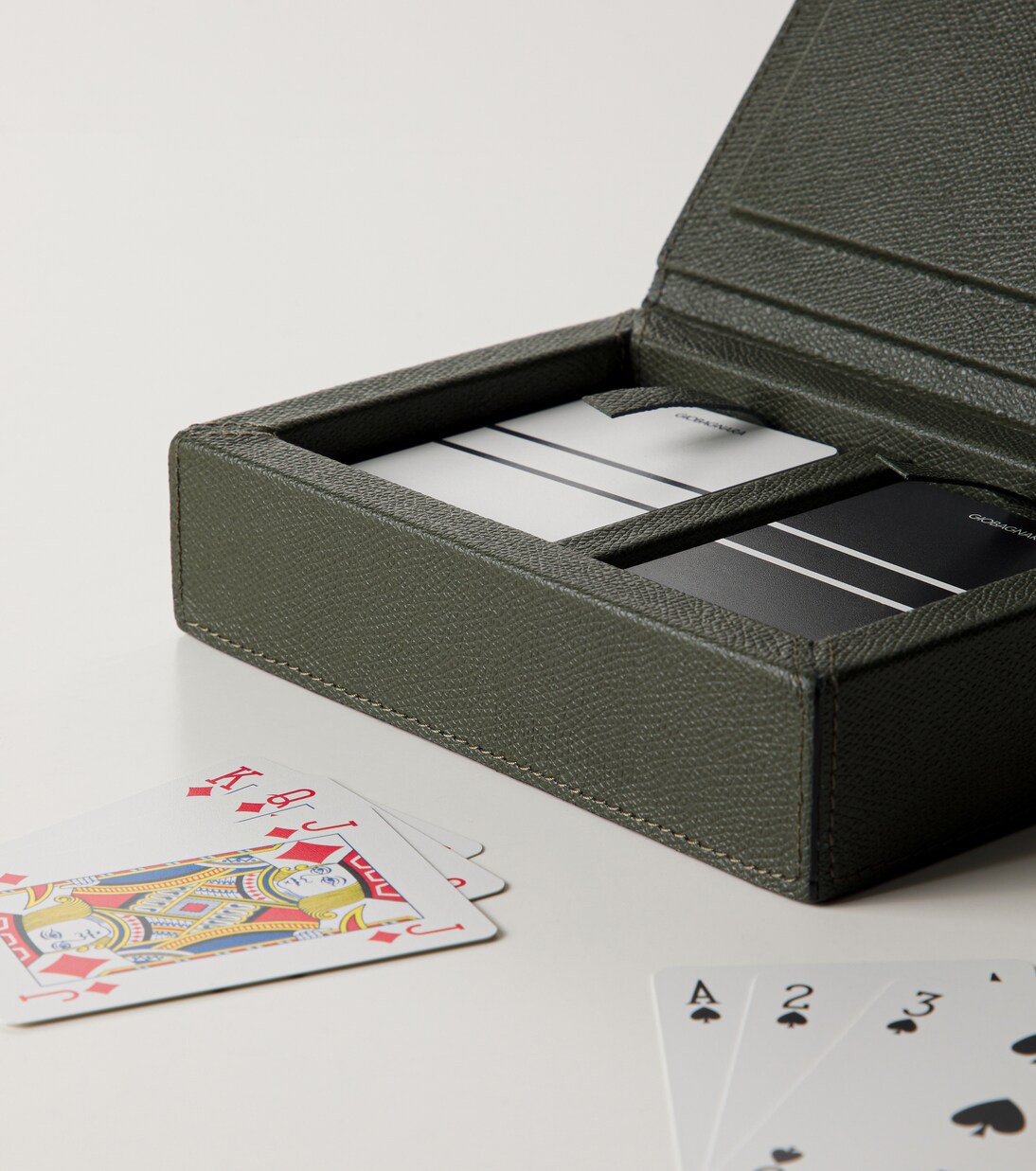 Parma leather playing cards holder  | Giobagnara