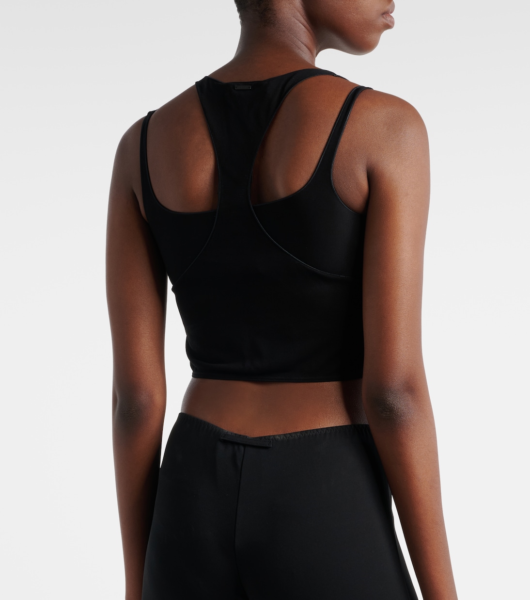 Layered semi-sheer crêpe jersey top | Gucci