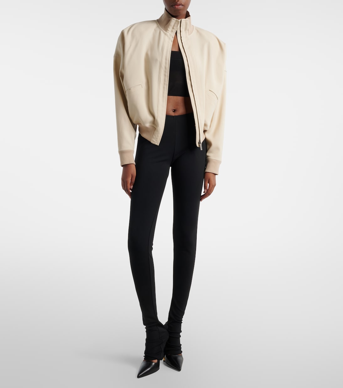 Layered semi-sheer crêpe jersey top | Gucci
