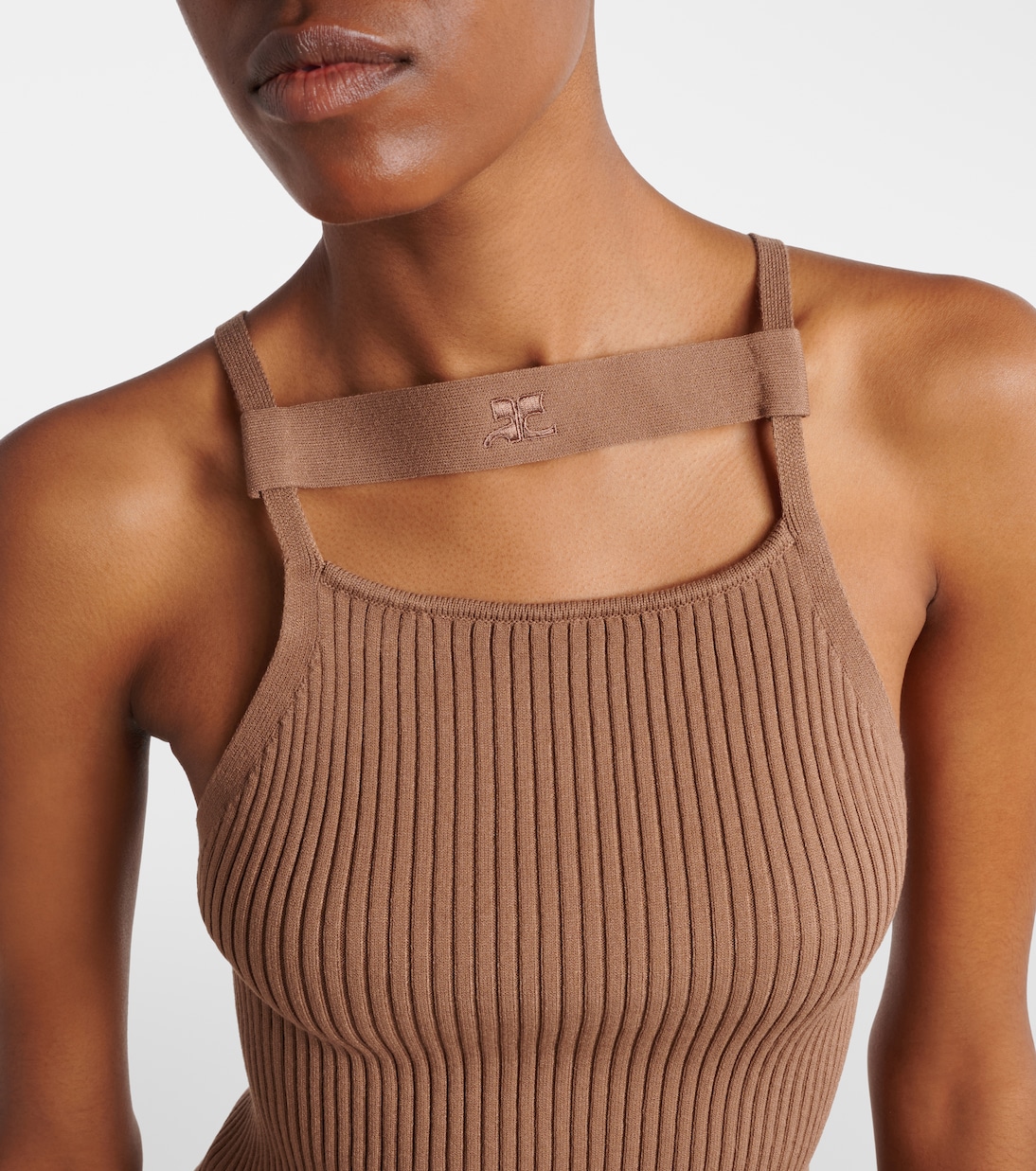 Ribbed-knit tank top | Courrèges