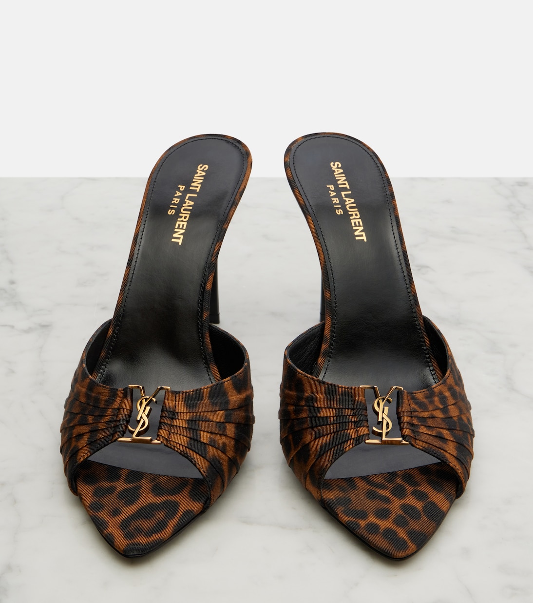 Babylone Cassandre grosgrain mules | Saint Laurent