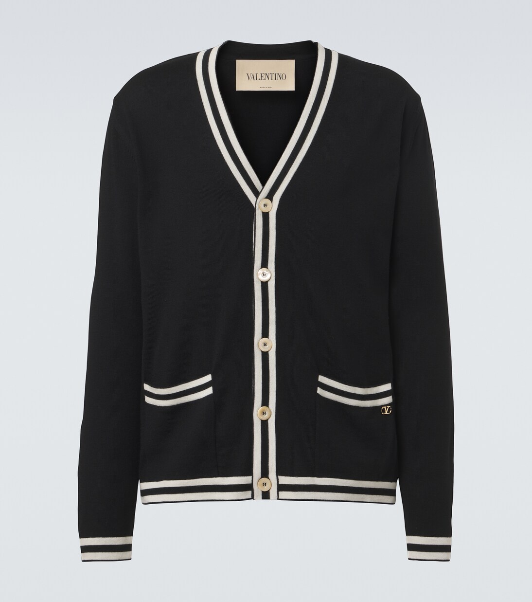 VLogo virgin wool cardigan  | Valentino