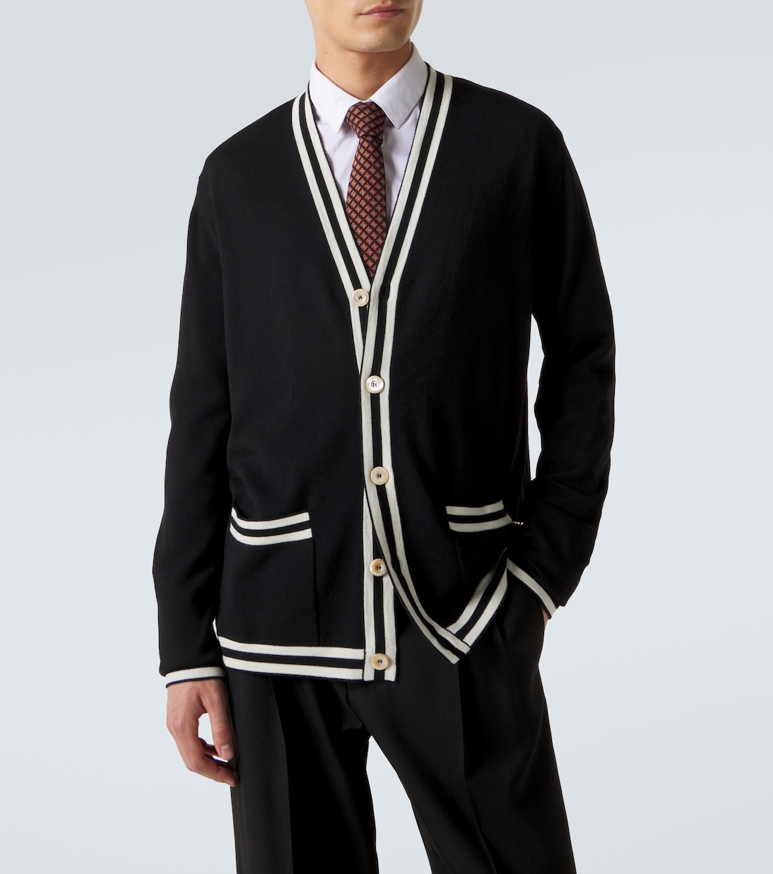 VLogo virgin wool cardigan  | Valentino