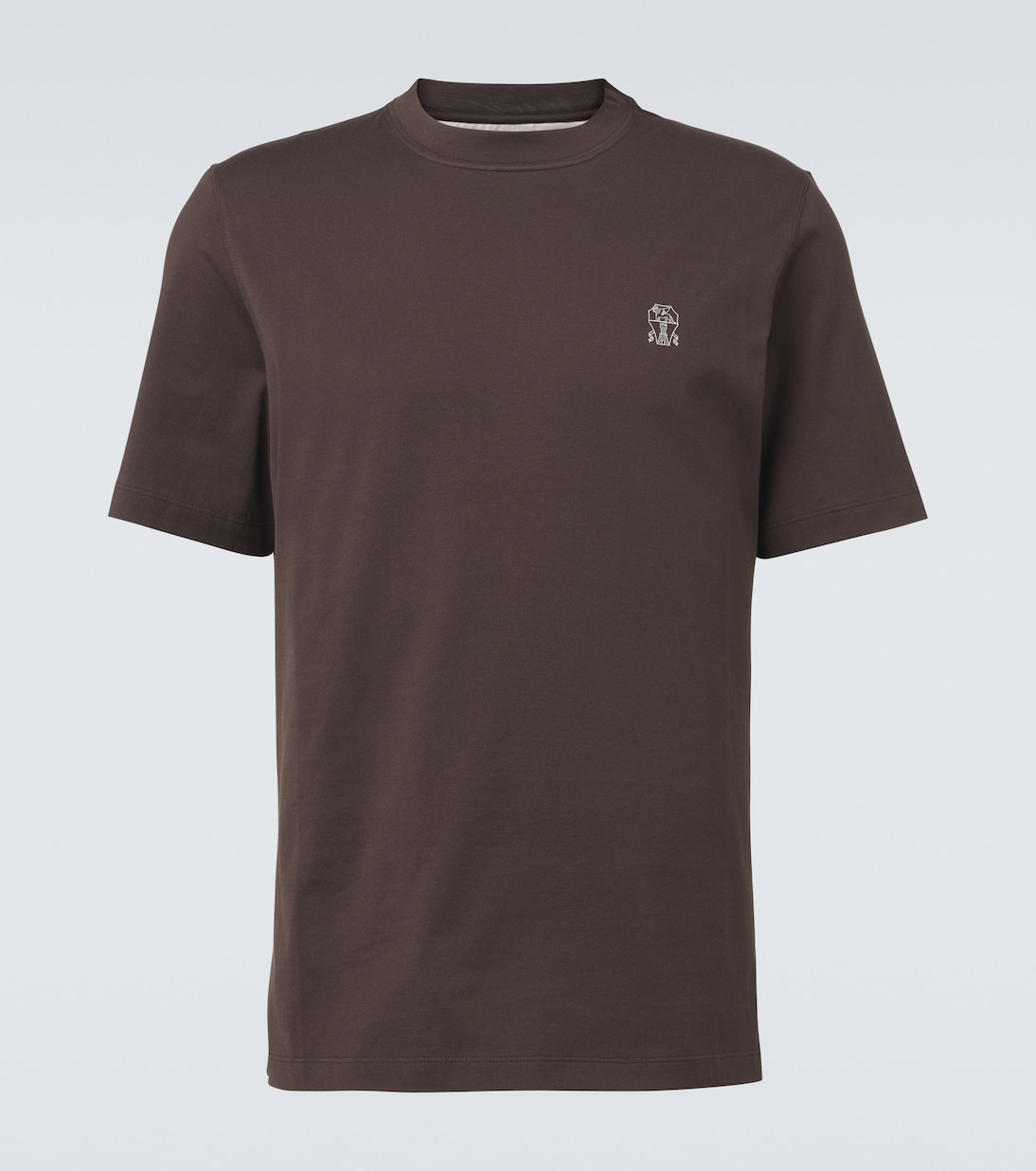Logo cotton jersey T-shirt | Brunello Cucinelli