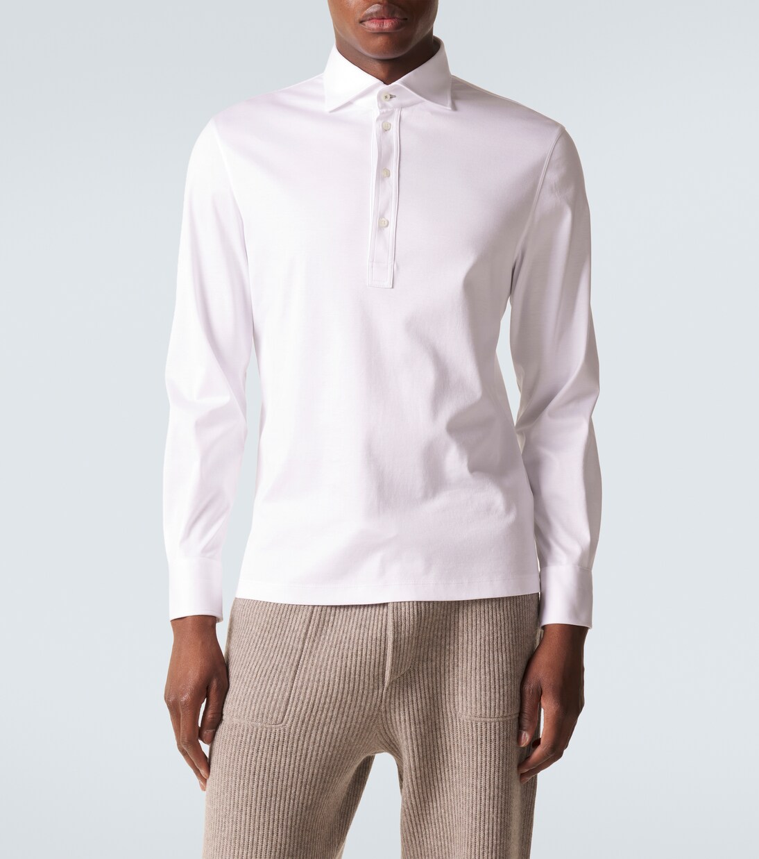 Cotton jersey polo shirt | Brunello Cucinelli
