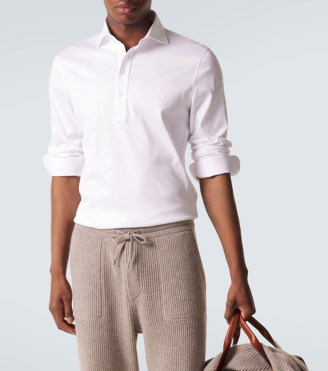 Cotton jersey polo shirt | Brunello Cucinelli