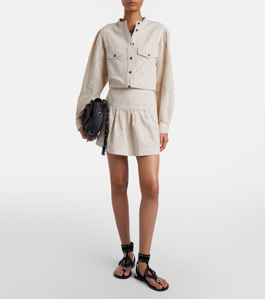 Kelise broderie anglaise cotton miniskirt | Marant Etoile