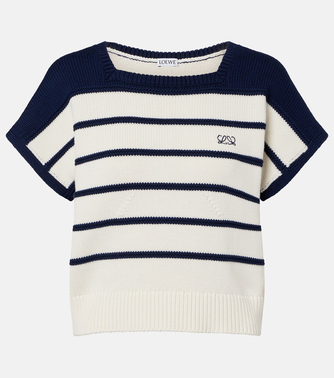 Pullover Double L aus Baumwolle und Wolle | Loewe