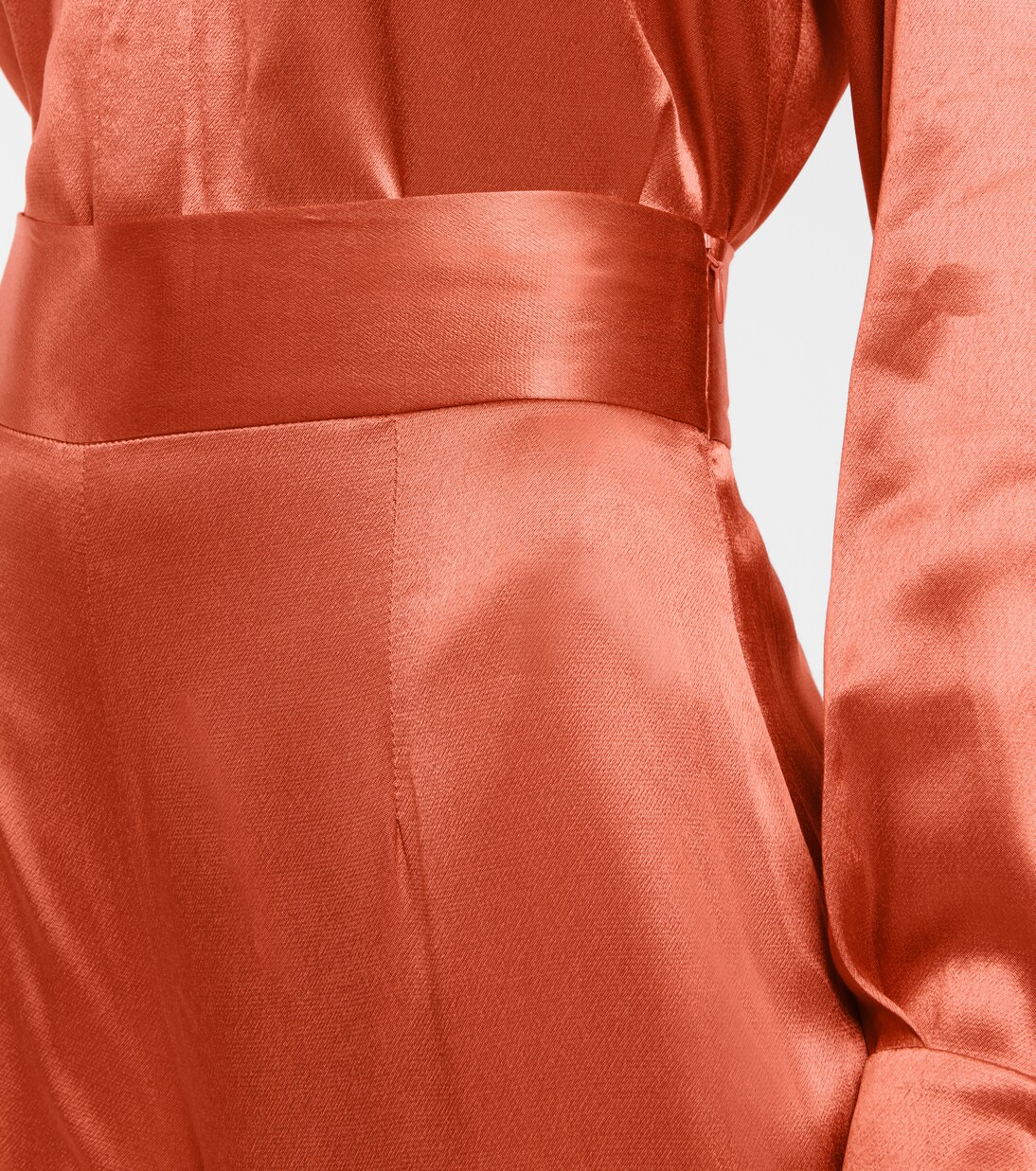 Pantalon ample Lido à taille haute en satin | Galvan