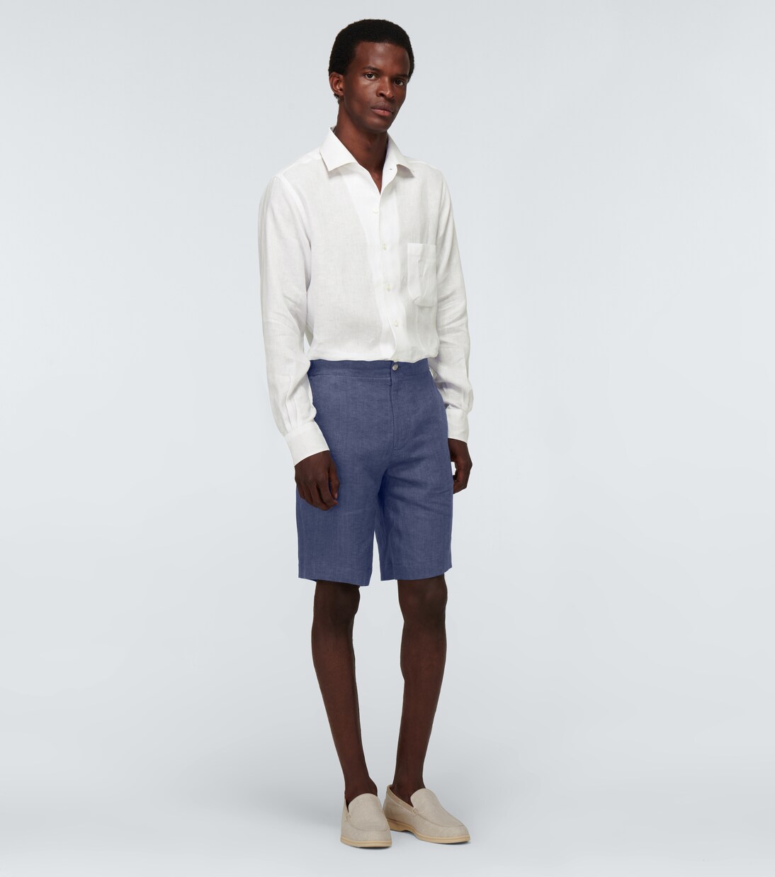 André Arizona Solaire linen Bermuda shorts | Loro Piana