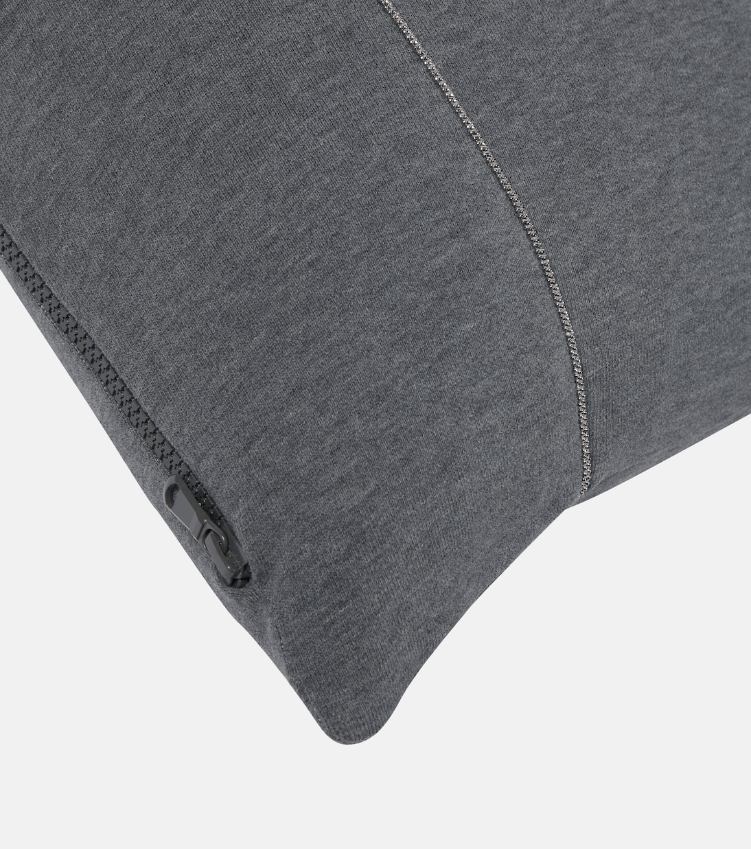 Embellished cotton cushion | Brunello Cucinelli