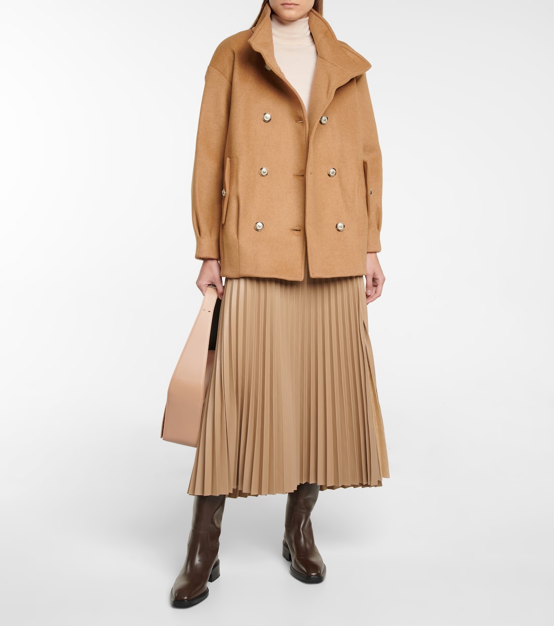 Chaqueta Cassie de lana plisada | Veronica Beard