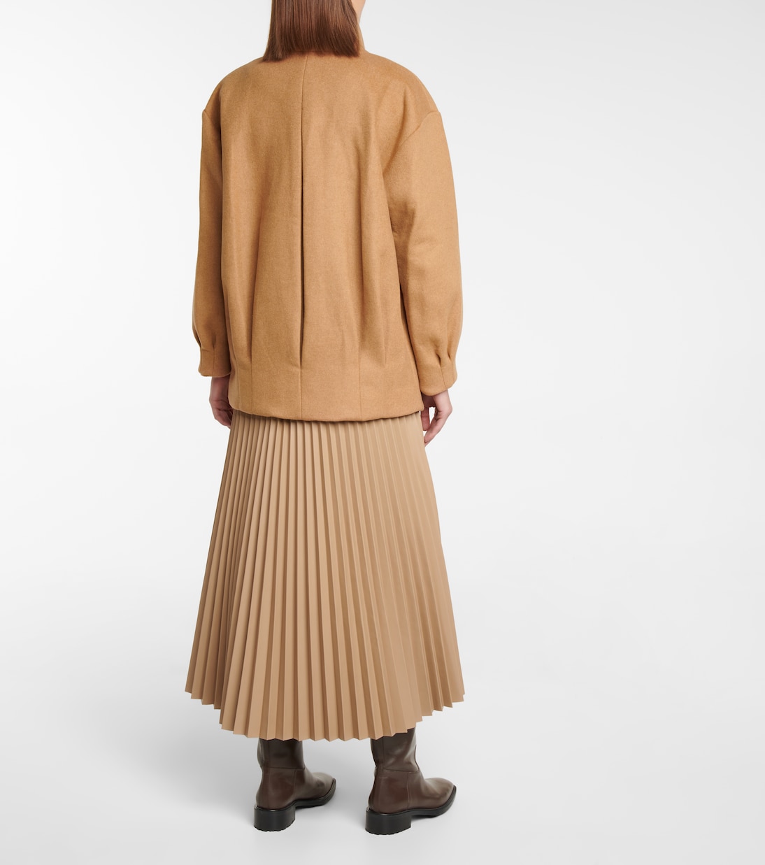 Chaqueta Cassie de lana plisada | Veronica Beard