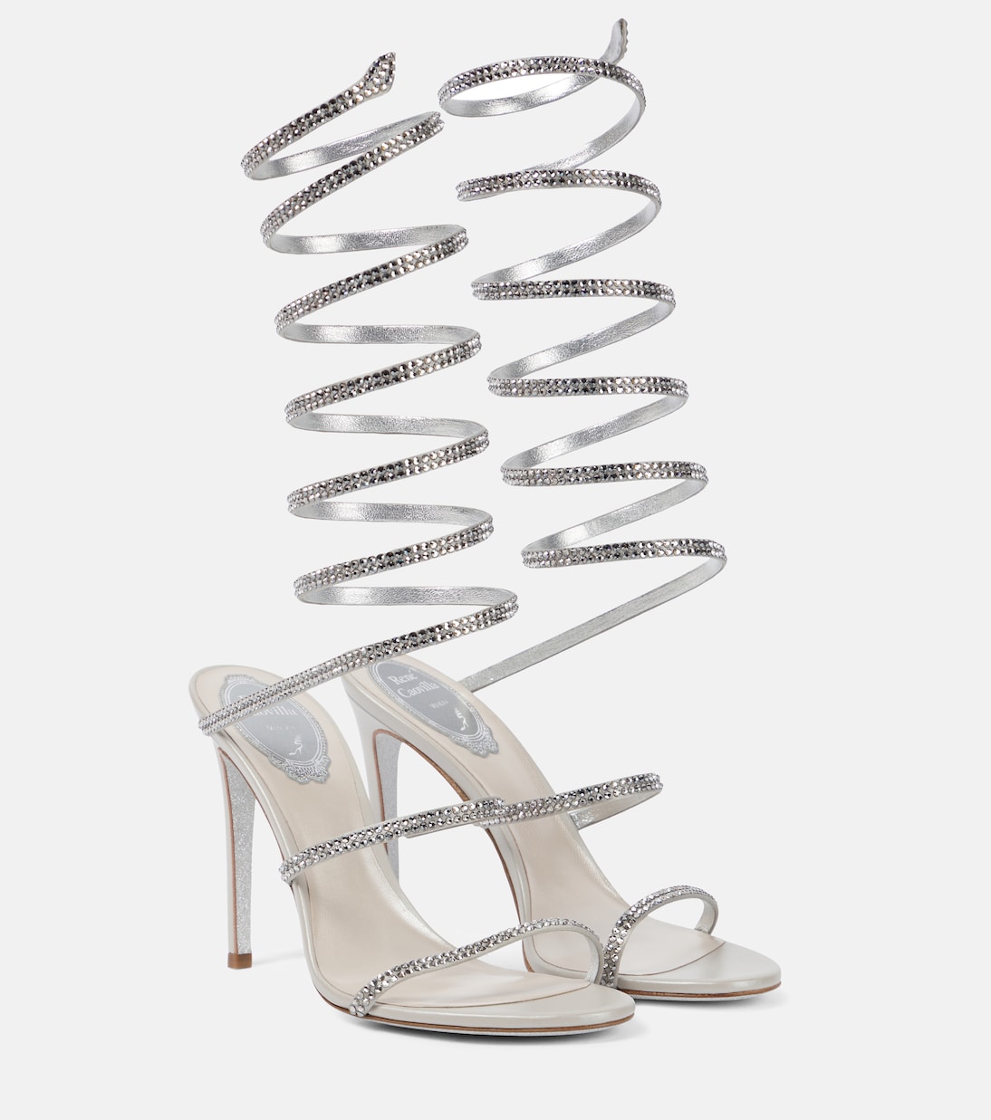 Verzierte Sandalen Supercleo aus Leder | Rene Caovilla