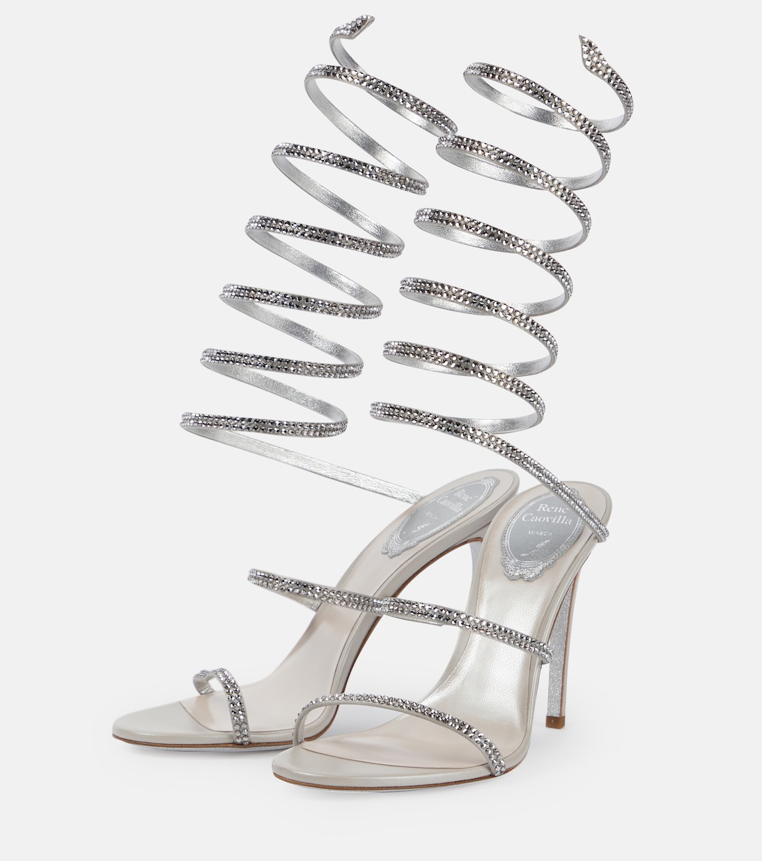 Verzierte Sandalen Supercleo aus Leder | Rene Caovilla