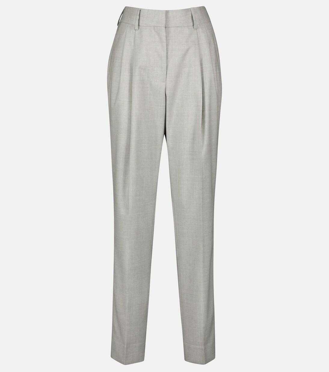 Pantalon droit à taille haute en laine | Blazé Milano