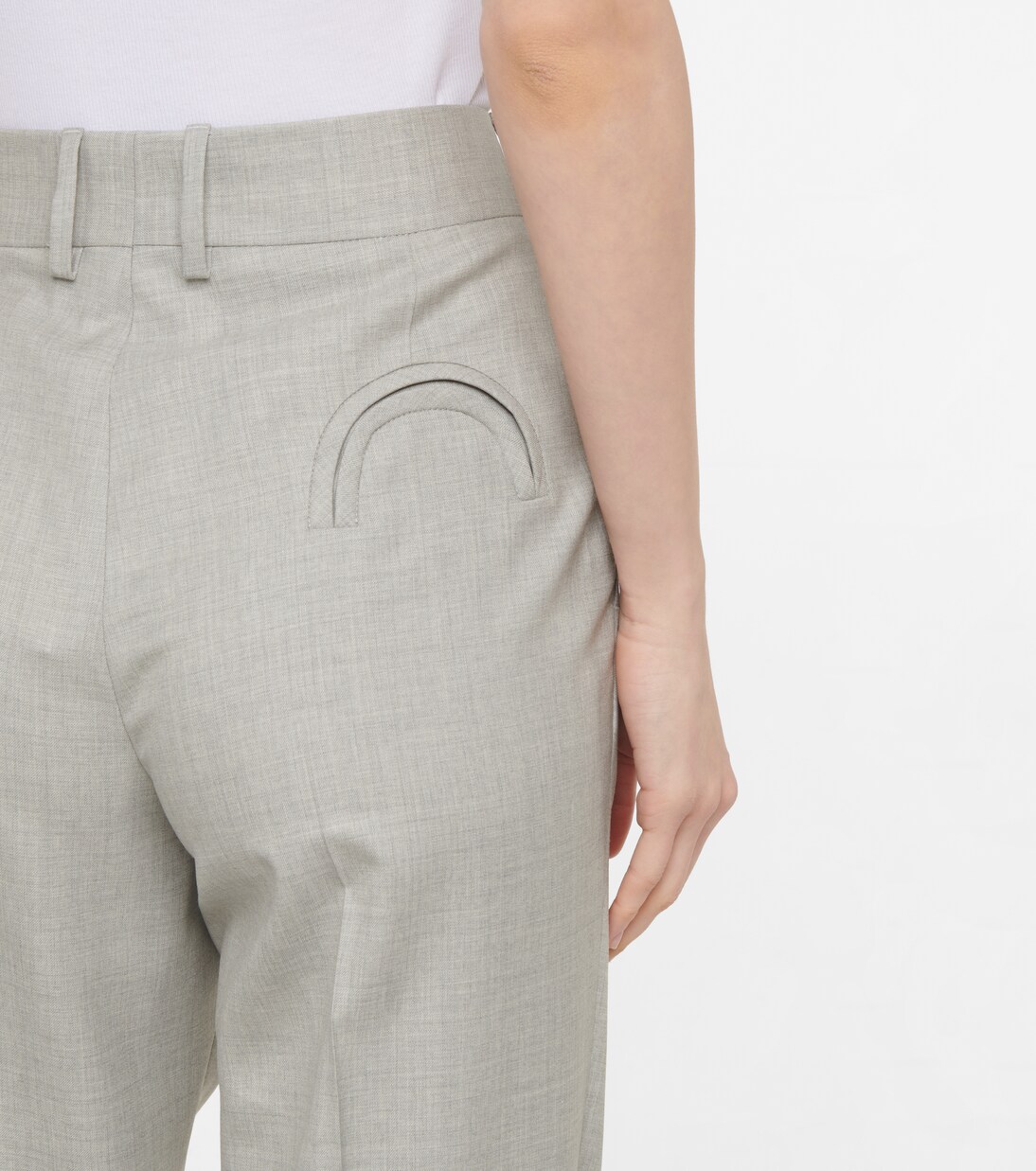 Pantalon droit à taille haute en laine | Blazé Milano