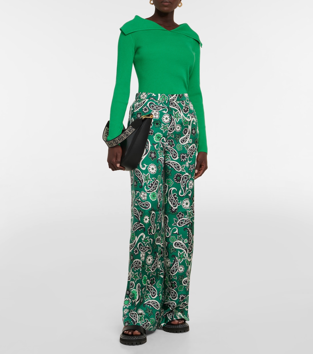Pantalon ample Paisley Power en soie | Dorothee Schumacher