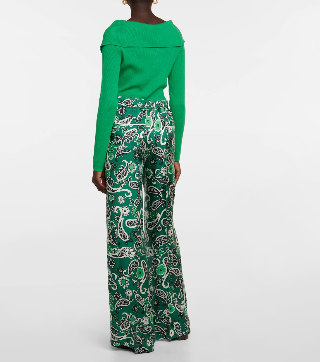 Pantalon ample Paisley Power en soie | Dorothee Schumacher