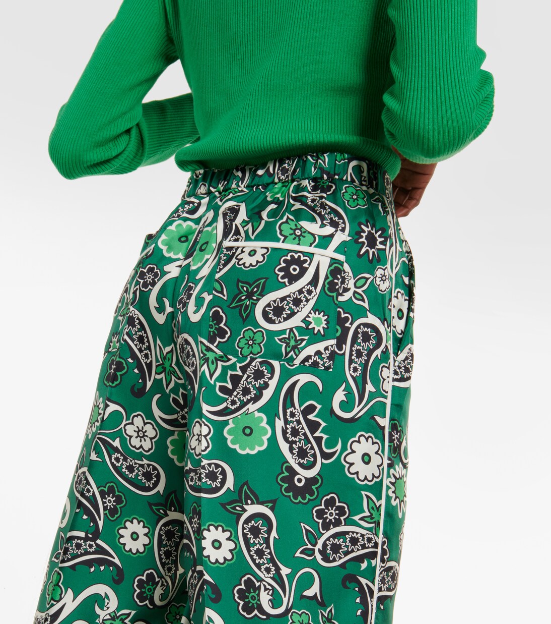 Pantalon ample Paisley Power en soie | Dorothee Schumacher