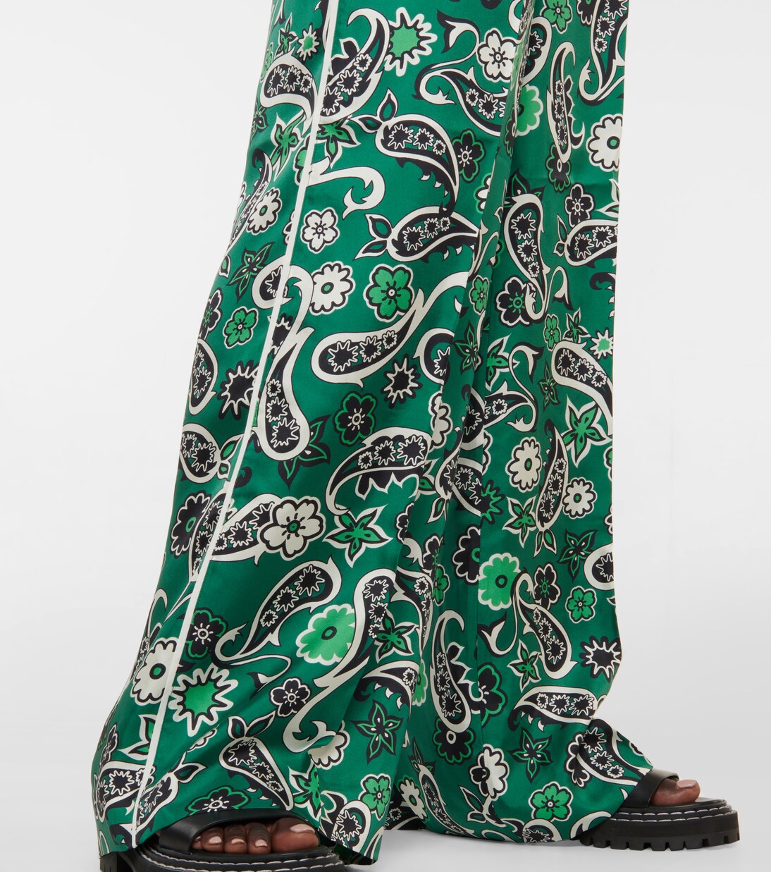 Pantalon ample Paisley Power en soie | Dorothee Schumacher