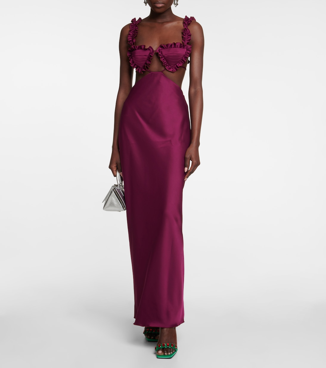 Verzierte Sandalen Sienna aus Satin | The Attico