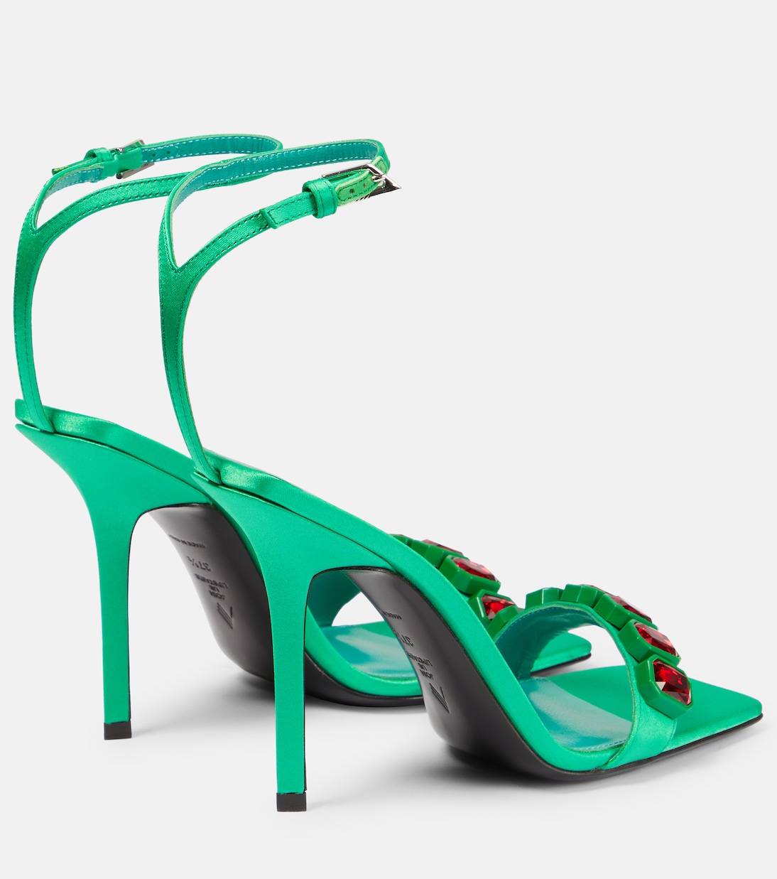 Verzierte Sandalen Sienna aus Satin | The Attico